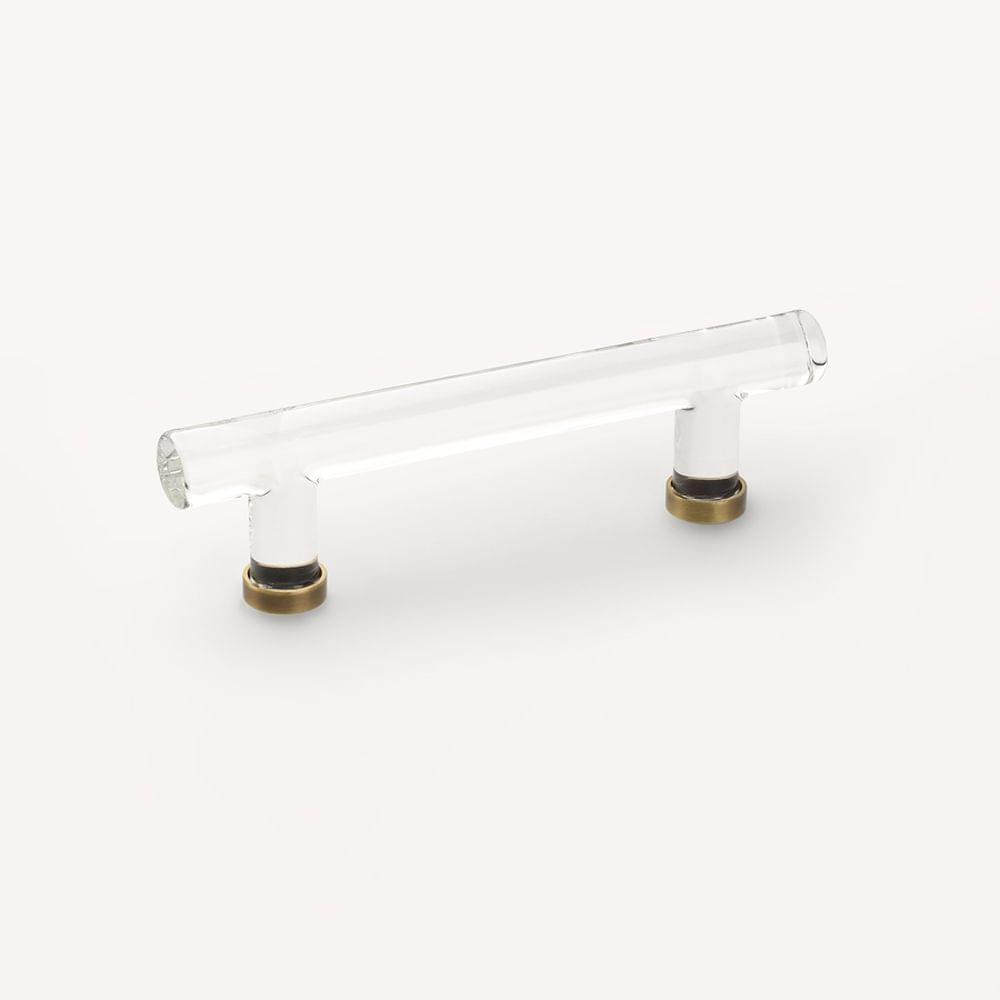 Emtek 86724US7 Bar Glass Cabinet Pull with 4" Center to Center French Antique Brass Finish.