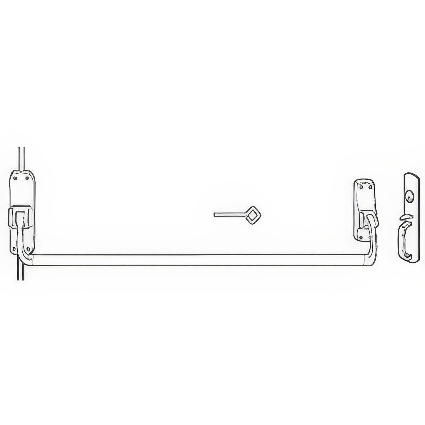 Von Duprin 8827TPNL Surface Mounted Vertical Rod Exit Device