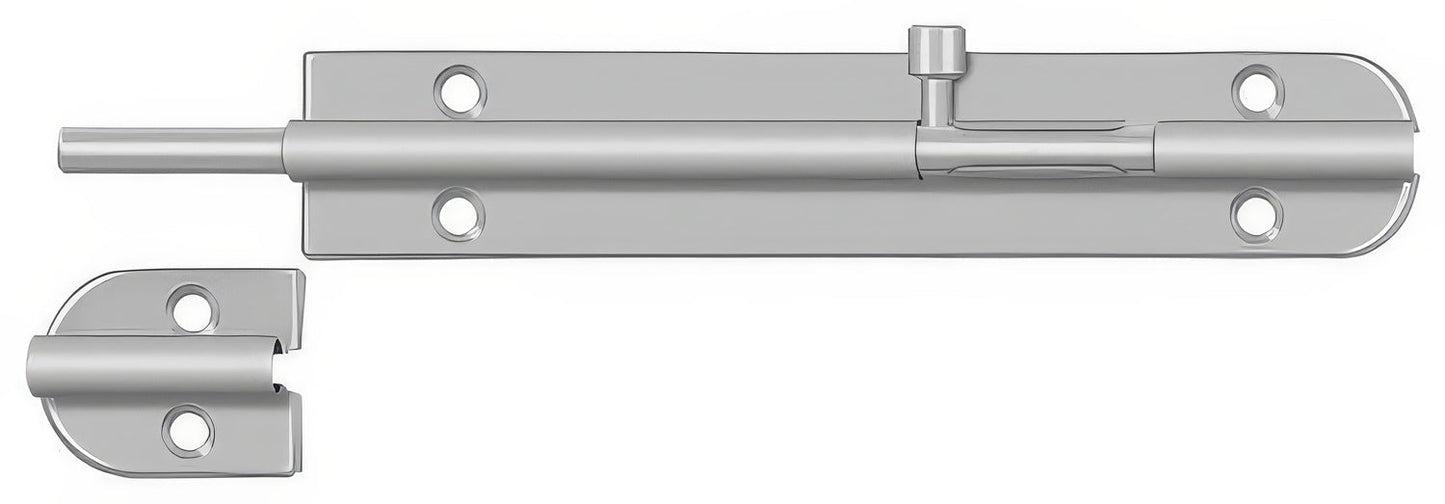 Deltana 8BB32D 8" Soild Brass Barrel Bolt in Stainless Steel