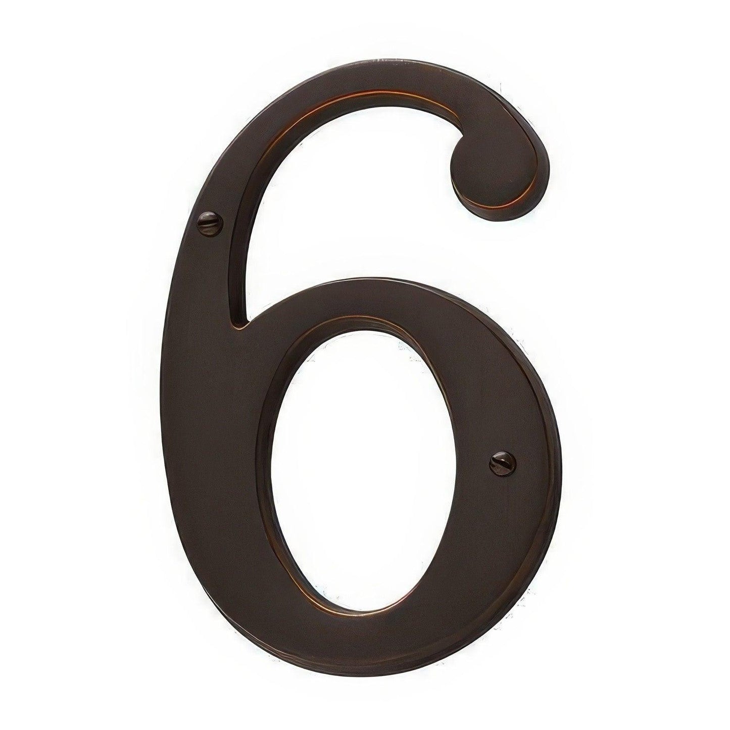 Baldwin 90676 Solid Brass House Number Six