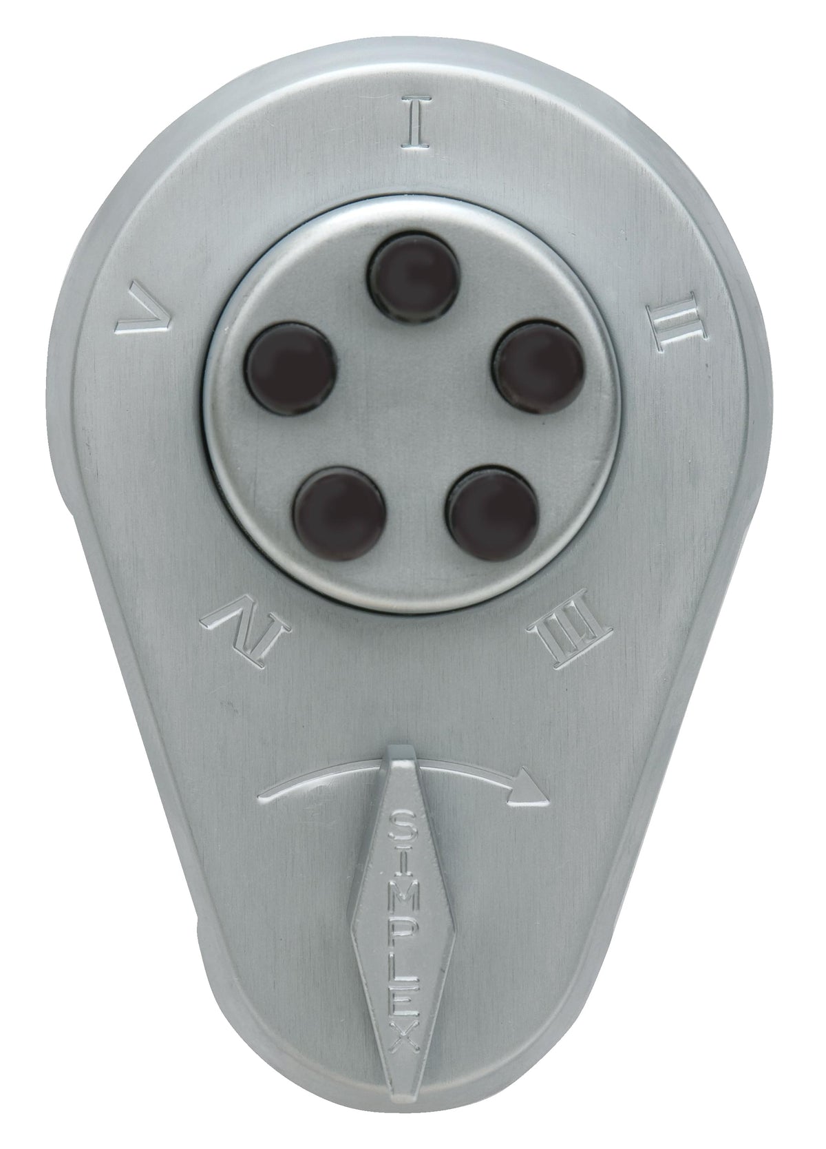 Dormakaba Simplex 919000026D Auxiliary Lock with Thumbturn; Deadlocking Spring Latch with Latch Holdback for 1-3/4" to 2-1/8" Door Satin Chrome Finish.
