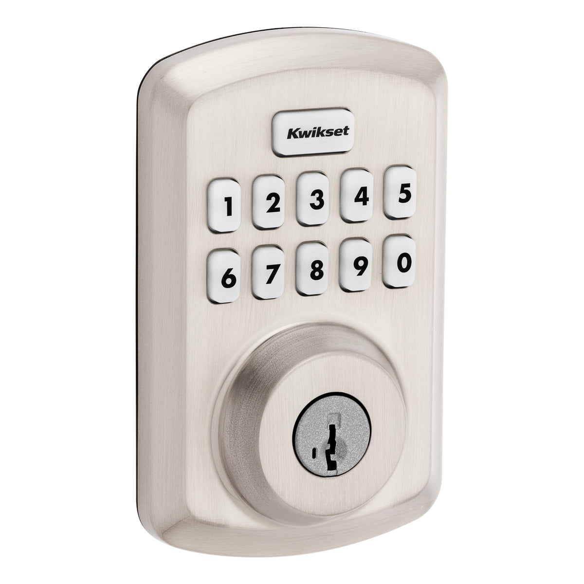 Kwikset 9250TRS-15S Transitional Powerbolt 2 Electronic SmartCode Deadbolt SmartKey with 4AL Latch and RCS Strike Satin Nickel Finish.