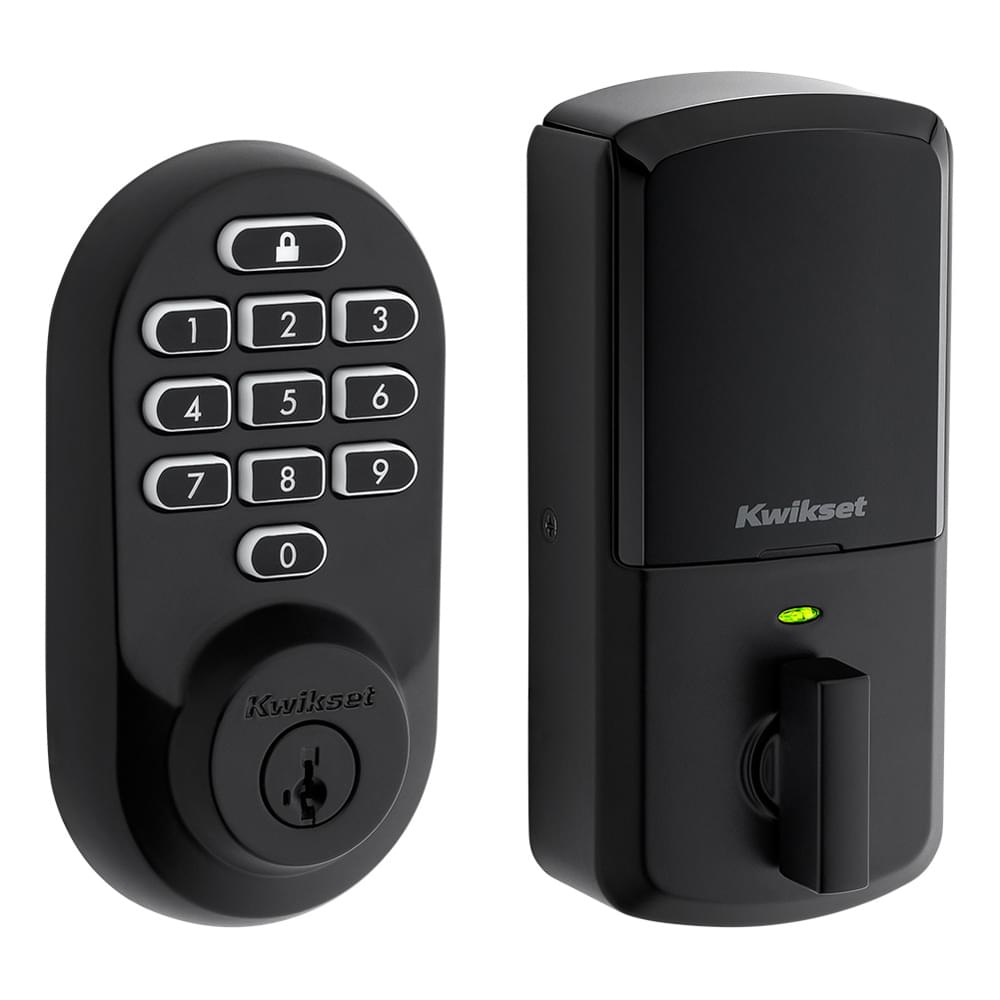 Kwikset 938WIFIKYPD-514S Halo Wi-Fi Enabled Smart Lock Deadbolt with Keypad and SmartKey Backup Matte Black Finish.