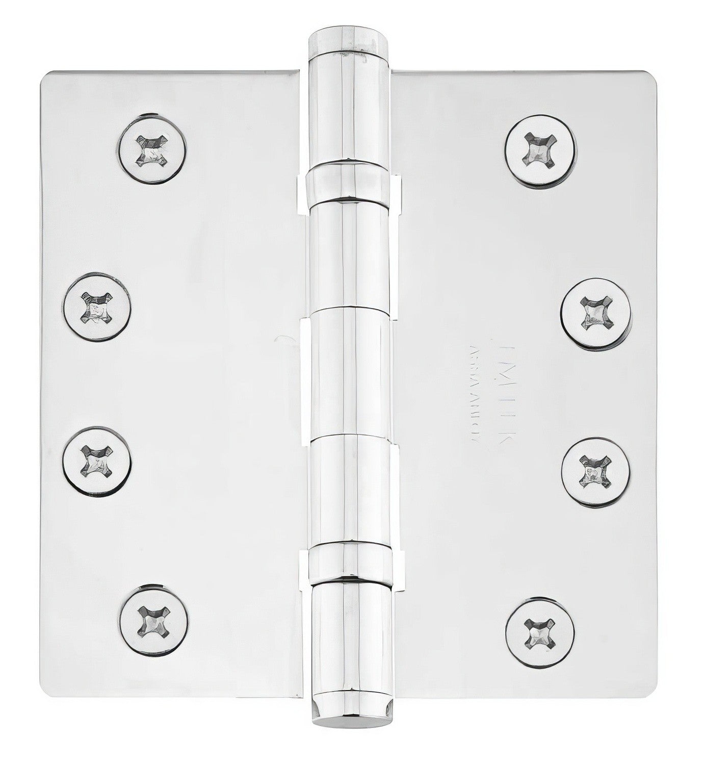 Emtek 4" x 4" Ball Bearing 1/4" Radius Corners Mortise Hinge - Pair.