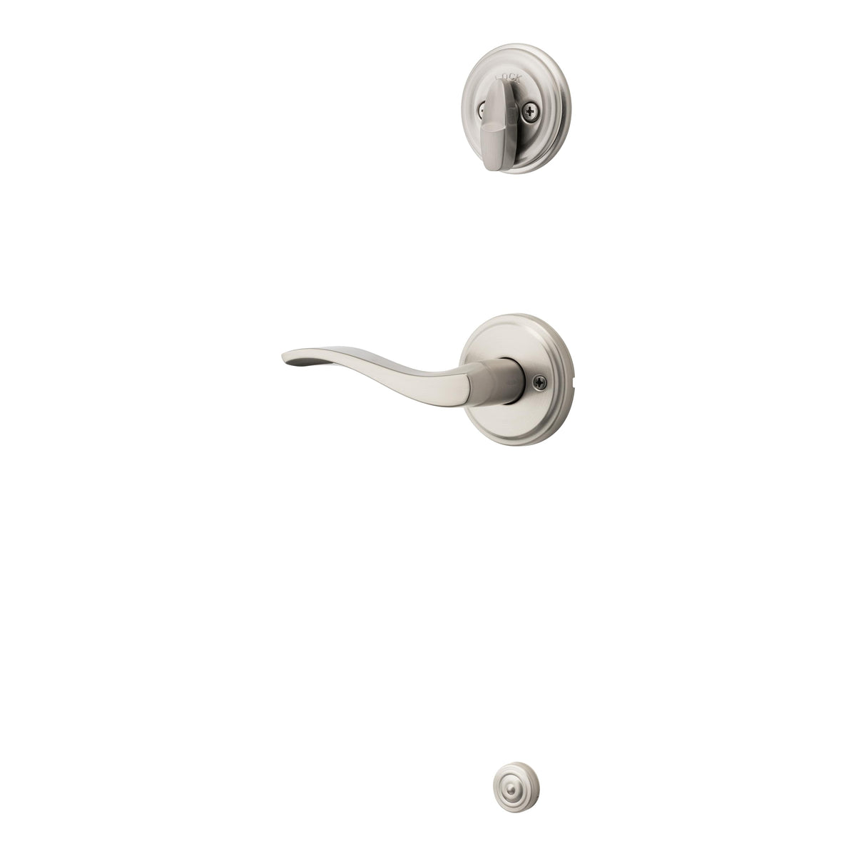 Kwikset 966SELLH-15.UNIV Left Hand Sedona Lever Interior Single Cylinder Handleset Trim for Both 800 and 687 Series Handlesets Satin Nickel Finish.