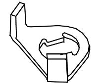 Von Duprin 968116 Old Style Cylinder Dogging Actuator Arm.