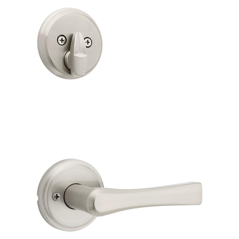 Kwikset 971KAL-15 Single Cylinder Interior Katella Lever Trim Satin Nickel Finish.