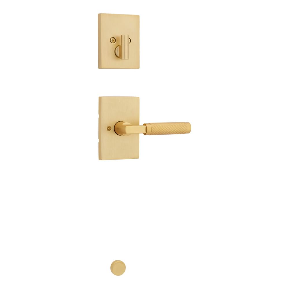 Kwikset 971PVLRCT-4 Single Cylinder Interior Prava Lever Trim with Rectangular Rose Satin Brass Finish.