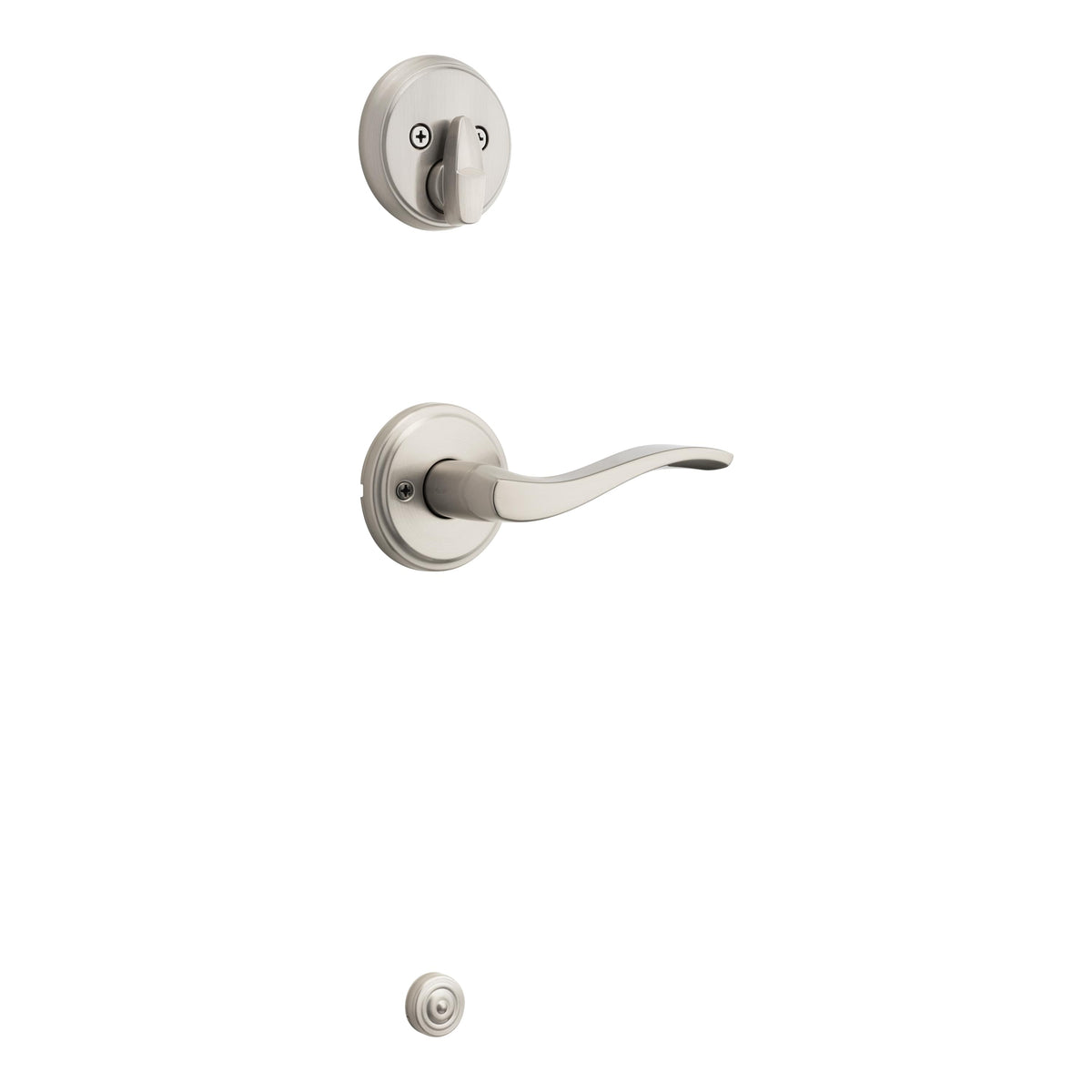 Kwikset 971SELRH-15 Right Hand Sedona Lever Interior Single Cylinder Handleset Trim Satin Nickel Finish.