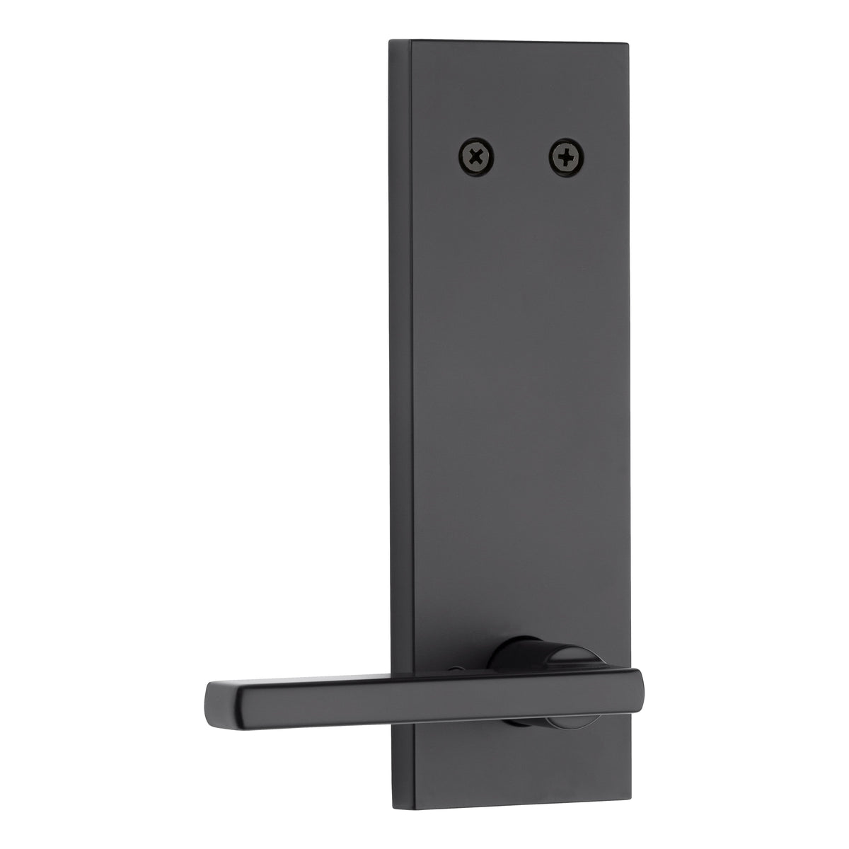 Kwikset 973HFLSQF-514 Dummy Interior Halifax Lever Trim with Square Full Escutcheon Matte Black Finish.