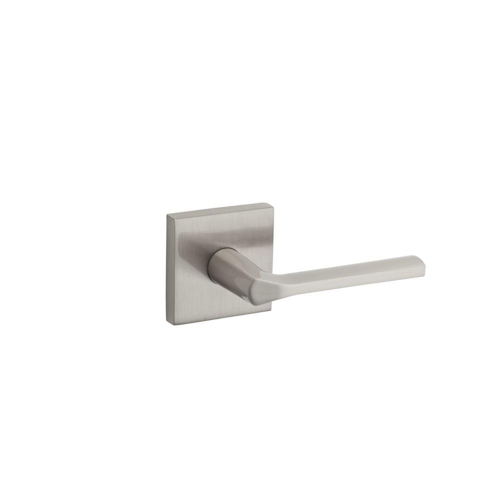 Kwikset 973LSLSQT-15 Dummy Interior Lisbon Lever Trim with Square Rose Satin Nickel Finish.