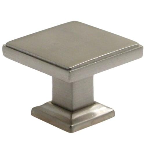 Rusticware 992SN 1-3/8" Modern Square Cabinet Knob Satin Nickel Finish.
