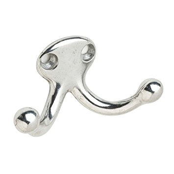 Ives 582A92 Aluminum Double Wardrobe Hook Aluminum Finish