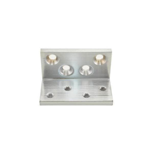 Glynn-Johnson AJK1060 Angle Jamb Bracket for 80 / 90 Series Satin Chrome Finish.