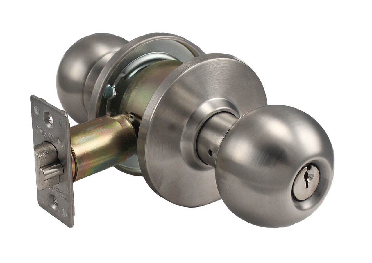 Cal-Royal BA04 Grade 2 Keyed Communicating Door Knob 2-3/4" Backset