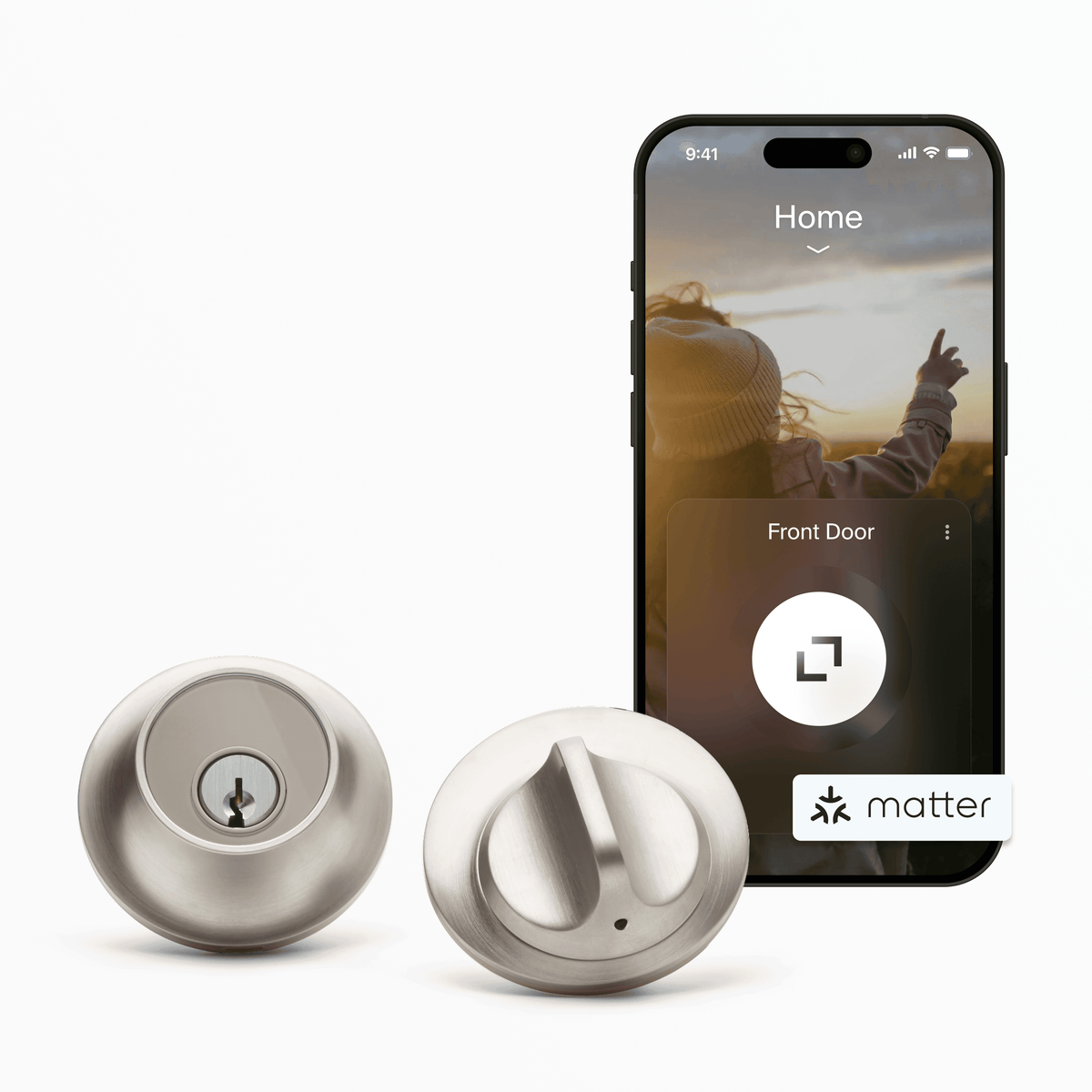 Level C-E22U Level Lock (Matter) Satin Nickel Finish.
