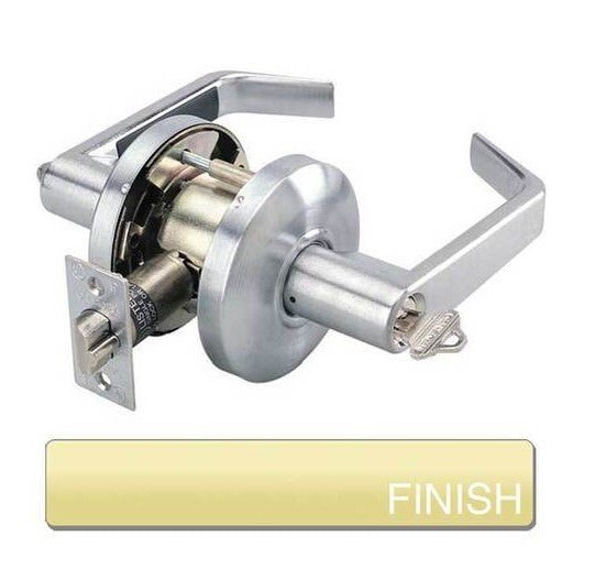 Cal-Royal CSL00 Grade 2 Clutch Keyed Entry Door Lever with 2-3/4" Backset