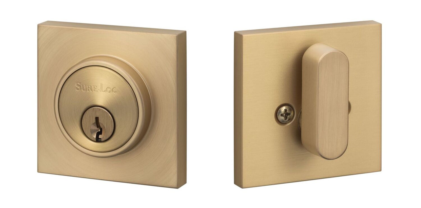 Sure-Loc Modern DB201-SMD Square Modern Single Cylinder Deadbolt