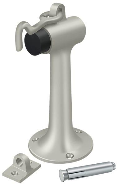 Deltana DSF630U15 Floor Mount, 6" Bumper with Hook and Eye, Heavy Duty, Satin Nickel Finish.