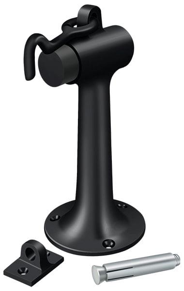 Deltana DSF630U19 Floor Mount, 6" Bumper with Hook and Eye, Heavy Duty, Black Finish.