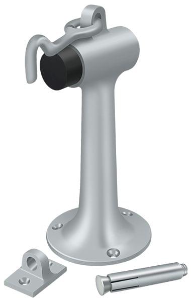 Deltana DSF630U26D Floor Mount, 6" Bumper with Hook and Eye, Heavy Duty, Satin Chrome Finish.