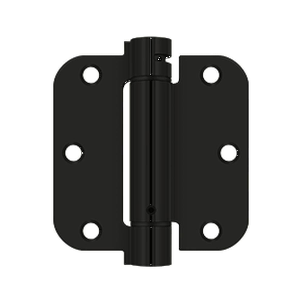 Deltana DSH35R51B 3-1/2" x 3-1/2" x 5/8" Spring Hinge Paint Black Finish.