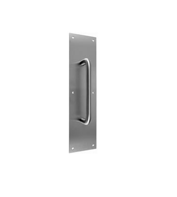 Don-Jo 7816630 4" X 16" Pull Plate with Round Pull Handle