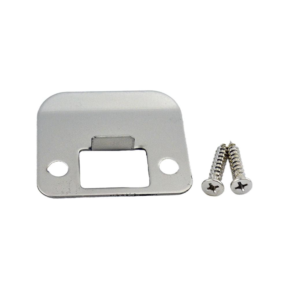Don-Jo EL115619RC 2-1/4" Full Lip Strike with 1-1/2" Extended Lip with Round Corners Satin Nickel Finish.