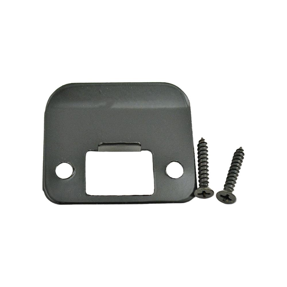 Don-Jo EL115622RC 2-1/4" Full Lip Strike with 1-1/2" Extended Lip with Round Corners Black Finish.