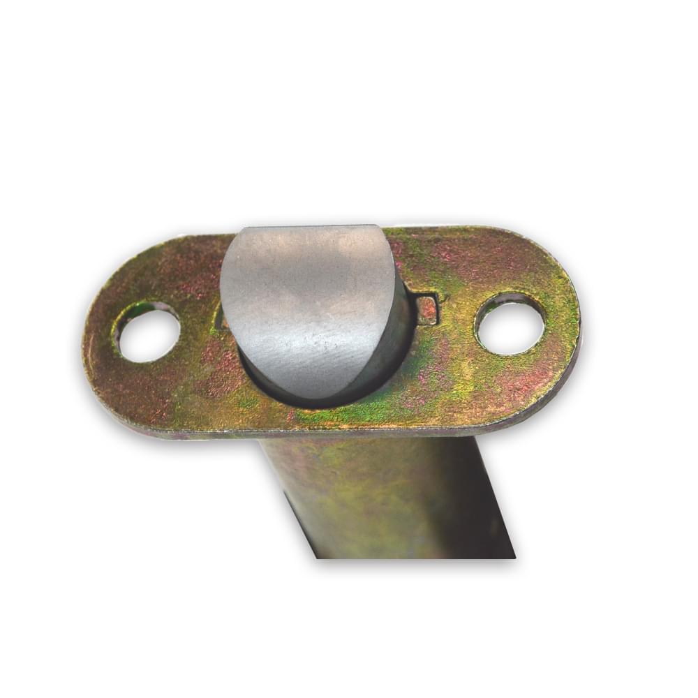 Emtek LC4-PRV28B275-C 28 Degree Silver Privacy Latch 2-3/4" Backset Less Faceplate.