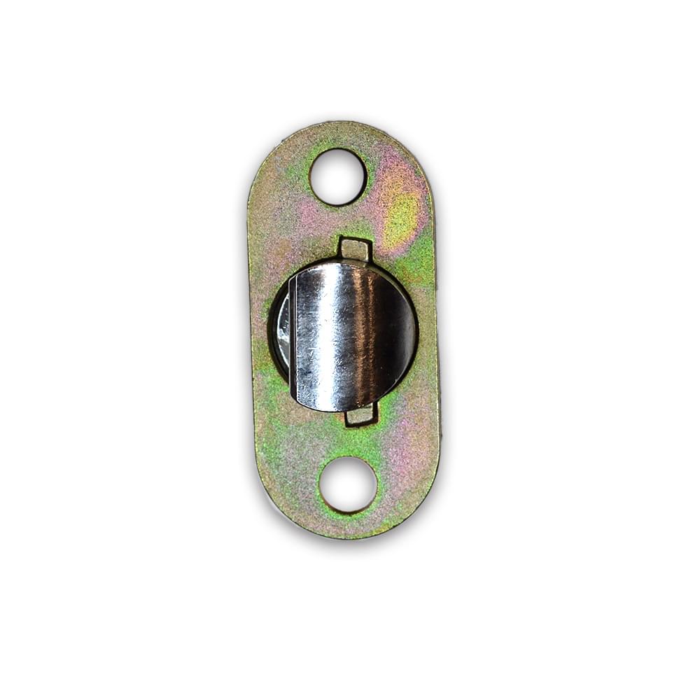 Emtek LC4-PRV28B237-C 28 Degree Silver Privacy Latch 2-3/8" Backset Less Faceplate.