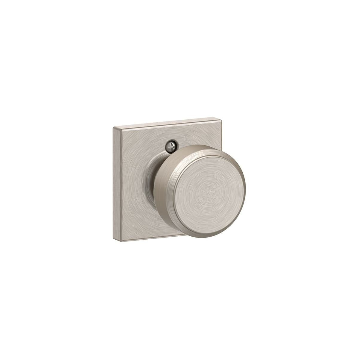 Schlage F170BWE619COL Bowery with Collins Rose Dummy Door Knob