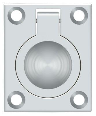 Deltana FRP175U26 Flush Ring Pull; 1-3/4" x 1-3/8"; Bright Chrome Finish.