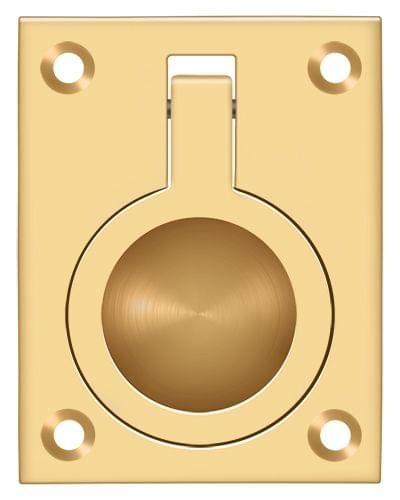 Deltana FRP25CR003 Flush Ring Pull; 2-1/2" x 1 7/8"; Lifetime Brass Finish.
