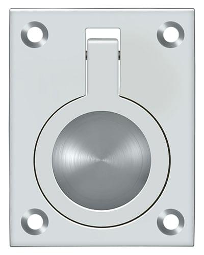 Deltana FRP25U26 Flush Ring Pull; 2-1/2" x 1 7/8"; Bright Chrome Finish.