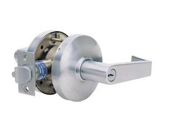 Cal-Royal ICCGN09-26D Grade 1 Clutch SFIC Institution Door Lever Lockset with 2-3/4" Backset Less Core
