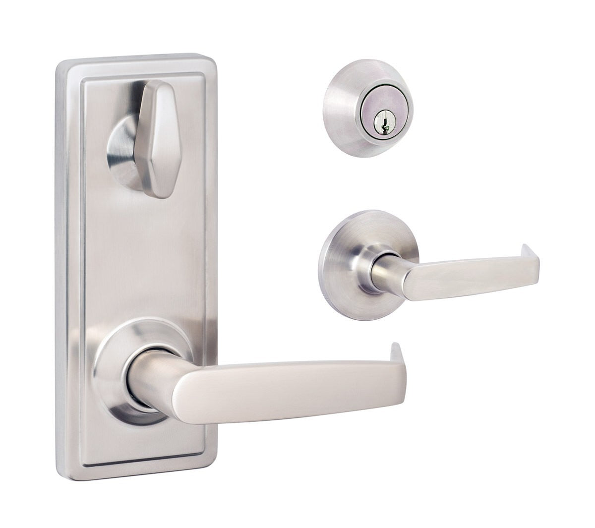 Sure-Loc IN301-CDR 32D Interconnect Lock Single Cylinder Deadbolt and Jackson Passage Door Lever