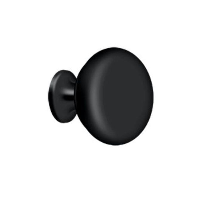 Deltana KR114U19 Knob Round Solid; Black Finish.