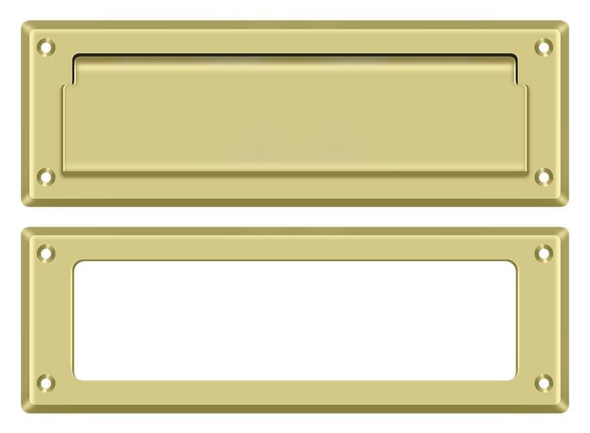 Deltana MS626U3 Mail Slot 8-7/8" with Interior Frame; Bright Brass Finish.