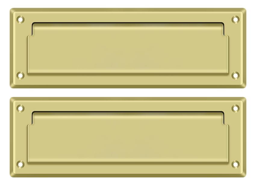 Deltana MS627U3 Mail Slot 8-7/8" with Back Plate; Bright Brass Finish.