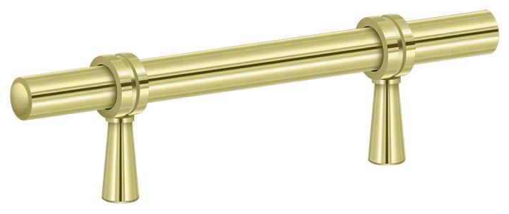 Deltana P310U3 Adjustable Pull 4-3/4"; Bright Brass Finish.