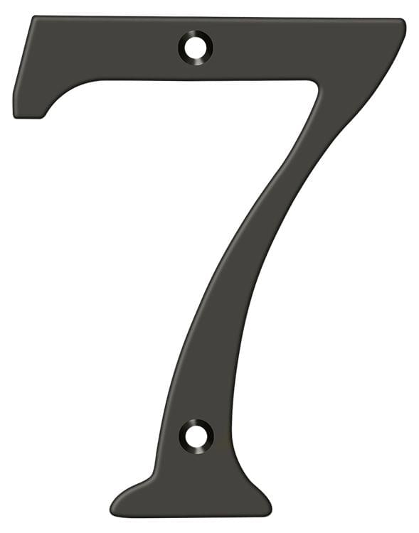 Deltana RN6-7U10B 6" Numbers; Solid Brass; Oil Rubbed Bronze Finish.