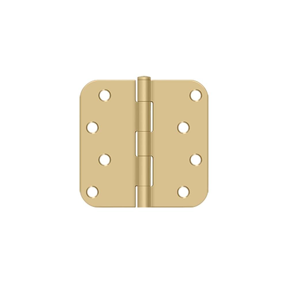 Deltana S44R54 4" x 4" x 5/8" Radius Hinge Satin Brass Finish.