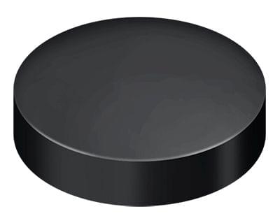 Deltana SCF100U19 Screw Cover; Round; Flat; 1" Diameter; Black Finish.