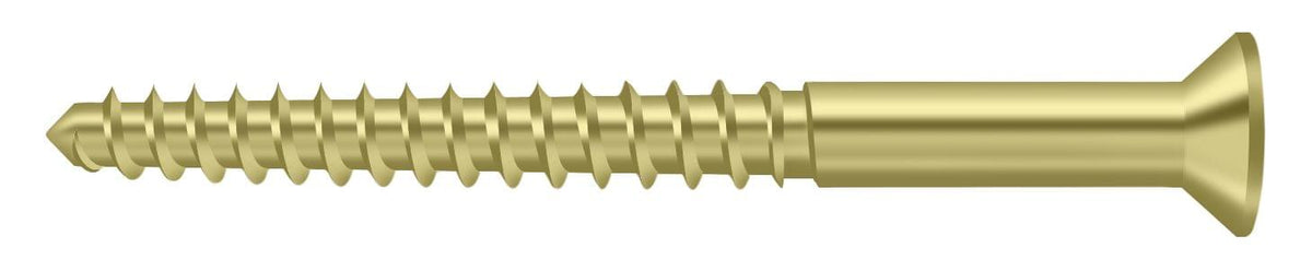 Deltana SCWB1225U3 Wood Screw; SB; #12 x 2-1/2"; Bright Brass Finish.