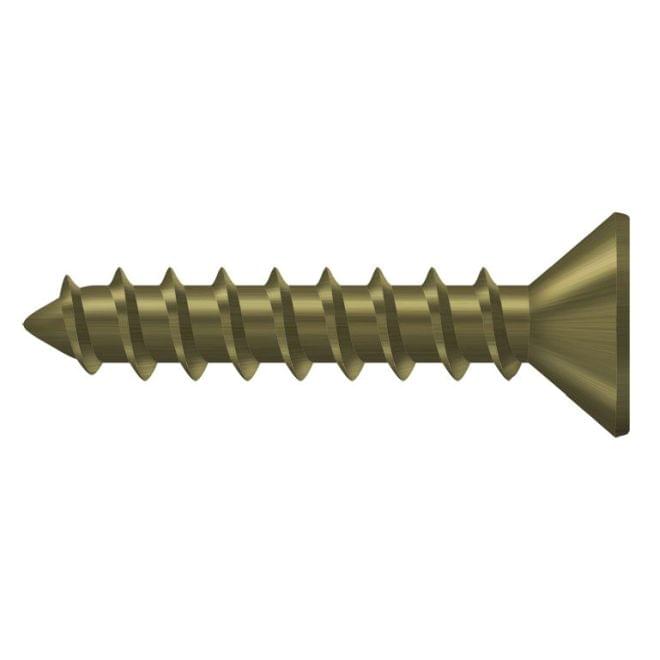 Deltana SCWS1010U5 Wood Screw; ST; #10 x 1"; Antique Brass Finish.