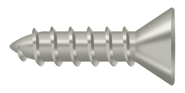 Deltana SCWS1075U15 Wood Screw; ST; #10 x 3/4"; Satin Nickel Finish.