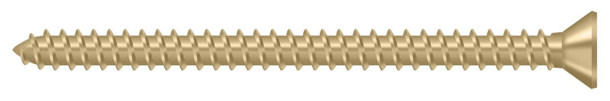 Deltana SCWS925U4 Bag of 1000 Wood Screws; Steel; #9 x 2-1/2"; Satin Brass Finish.