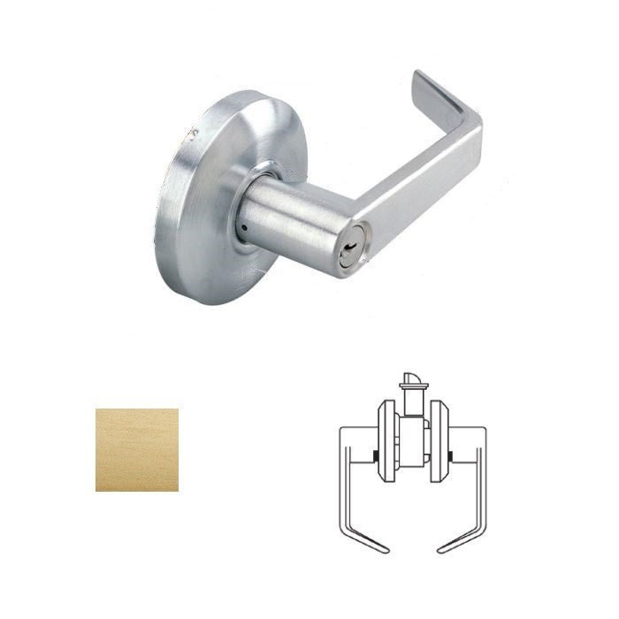 Cal-Royal SL30 Grade 2 Passage Door Lever Lockset with 2-3/4" Backset