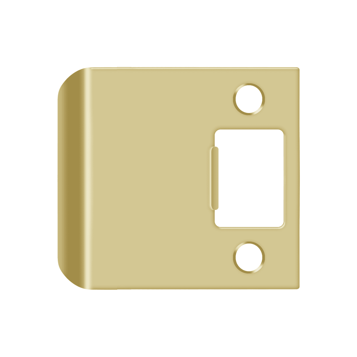 Deltana SPE250U4 Extended Lip Strike Plate; 2-1/2" Overall Satin Brass Finish.